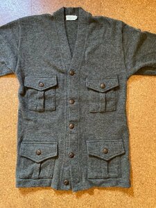 美品！HELLER’S CAFE 1940’s Gray Spa Knit Cardigan ウエアハウス WAREHOUSE 1940年代 ウール・カーディガン