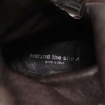 イタリア製★ around the shoes アラウンドザシューズ スタッズ★ レザー ウエスタン ブーツ Sz.40　メンズ　I3G00065_B#T_画像8