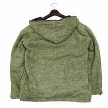 ネパール製★ メンズブランド 秋冬 裏起毛★ ウール&ヘンプ ニット パーカー ジャケット フーディー Sz.M　メンズ 古着　I3T02033_B#N_画像4