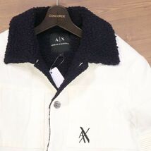 【新品 未使用】 ARMANI EXCHANGE アルマーニ エクスチェンジ 裏ボア★ ホワイト デニム パファー ジャケット Sz.M　メンズ　I3T02188_B#N_画像2