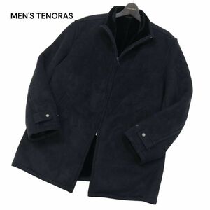 MEN'S TENORAS メンズティノラス 秋冬 裏ボア★ 厚手 フェイク ムートン ジップアップ コート Sz.M　メンズ 黒　I3T02207_B#N