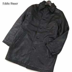 Eddie Bauer エディーバウアー 秋冬 牛革★ 中綿入り リアル カウ レザー コート Sz.XS　メンズ 黒 アウトドア　I3T02232_B#N