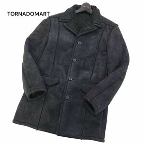 TORNADOMART Tornado Mart autumn winter reverse side boa * meat thickness fake mouton coat Sz.L men's gray made in Japan I3T02205_B#N