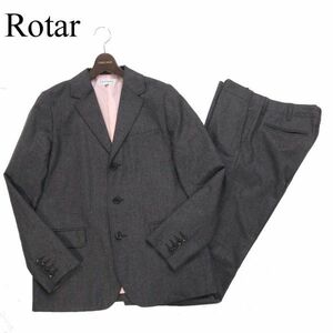 Rotar ローター 秋冬 ウール100%★ 起毛 ジャケット & パンツ セットアップ スーツ Sz.M　メンズ グレー ロカビリー 日本製　I3T02427_C#N