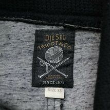 DIESEL ディーゼル 秋冬★ ウール ニット マリン Pコート Sz.XS　メンズ 黒　I3T02331_B#N_画像5