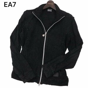 EA7 EMPORIO ARMANI エンポリオ アルマーニ 秋冬 アニマル レオパード柄★ ストレッチ ジャケット ブルゾン Sz.L　メンズ 黒　I3T02304_B#N