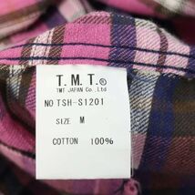 TMT ティーエムティー ビッグホリデー TSH-S1201 通年 長袖 ウエスタン チェック シャツ Sz.M　メンズ 日本製　I3T02488_C#C_画像7