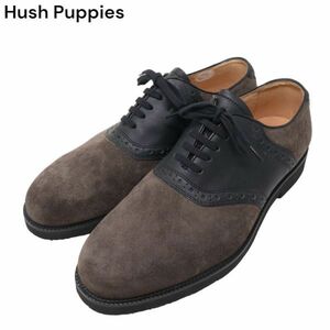 新品同様★ Hush Puppies ハッシュパピー 秋冬 スエード×レザー★ サドルシューズ 革靴 Sz.26 1/2　メンズ　I3G00082_C#T