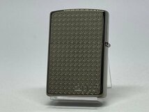 送料無料 ZIPPO[ジッポー]両面柄違い加工 Houndstooth TC(B) 千鳥格子 チタンコーティング ブラックグレイ_画像2