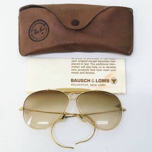 外軽R7842◆眼鏡 ④【Bausch&Lomb/ボシュロム『Ray Ban/レイバン) FANTASEES 古い サングラス』専用ケース付※保証書?付】メガネB&L/当時物