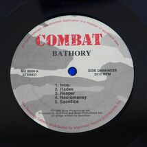 佐Ｓ6399●【輸入盤】Bathory「Bathory」LP/Combat(MX 8050)/洋楽ロック_画像4