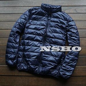 1184/表記3XL→2XL程度 ■新品 国内未販売 メンズ ライダース系 超軽量 ダウンジャケット ライトダウン ブルゾン 春秋冬アウター