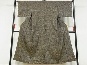 平和屋-こころ店■本場大島紬　龍郷絣　7マルキ　花菱文　着丈149cm　裄丈64.5cm　正絹　逸品　B-zg7133