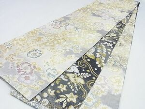 平和屋-こころ店■丸帯　辻が花　金銀糸　正絹　逸品　B-jd4500