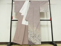 平和屋-こころ店■本場染大島紬　訪問着　霞文　着丈158.5cm　裄丈64.5cm　逸品　未使用　B-zg7119_画像2