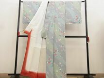 平和屋野田店■上質な小紋　舞桜紋　逸品　未使用　n-ne2531_画像3