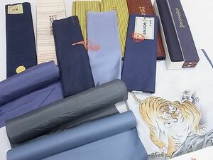 平和屋2■男性　和装小物　胴裏・羽裏・裏地まとめて13点　逸品　未使用　aaa5356