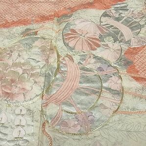 平和屋-こころ店■豪華振袖 駒刺繍 絞り 花鼓文 銀彩 着丈158cm 裄丈65cm 正絹 逸品 1B-np637の画像4