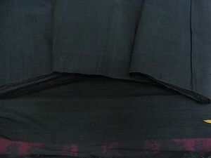 平和屋-こころ店■結城紬　反物　着尺　色無地　褐返色　正絹　逸品　未使用　A-uw3286