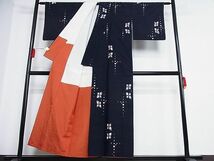 平和屋-こころ店■上質な紬　舞花文　着丈151cm　裄丈62cm　正絹　逸品　B-oa7358_画像3