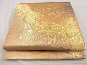 平和屋野田店■六通柄袋帯　浜松　金糸　逸品　n-te0366