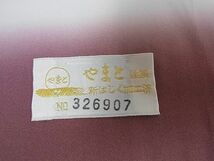 平和屋2■結城紬　100亀甲　経緯亀甲絣　平織り　色紙花文　やまと金ラベル　証紙付き　逸品　ic9554_画像10