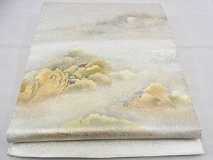 平和屋野田店■太鼓柄袋帯　手描き　石山秋月　金銀彩　逸品　n-bg0317