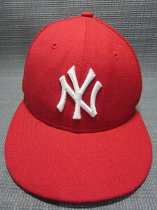 NEW ERA ニューエラ × NY ニューヨークヤンキース　ジェリービーンズ　甘ったるいお菓子　59 FIFTY　キャップ　帽子　赤　53.9cm　S2312E