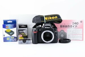 ★新品級　動作確認済★ NIKON ニコン D40 取説冊子付き デジタル ボディ ショット数 6,997枚 防湿庫管理 #C362