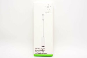 【新品同様品】Belkin ベルキン USB-C to Gigabit Ethernet Adapter F2CU040dsWHTAPL アップルストア限定色(ホワイト) #3770