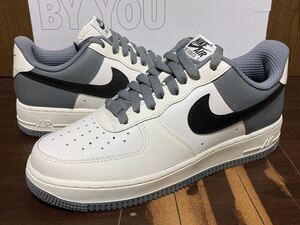 21年製 NIKE AIR FORCE 1 LOW BY YOU ナイキ エアフォース AF1【CT7875-994】RIPPLE LEATHER リップル レザー セイル グレー US7.5