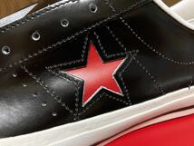 23年製 CONVERSE ONESTAR J コンバース ワンスター MADE IN JAPAN 日本製 国産 レザー LEATHER ブラック レッド 黒×赤 US10.5_画像4