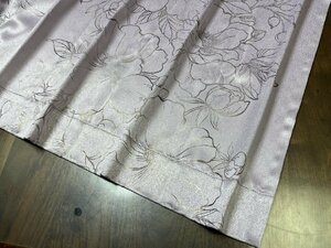 ☆遮光デザインカーテン:100×135cm:2枚 PIPA/ラインフラワー☆s577【送料無料】