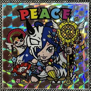 PEACE ピース 自作 シール 角プリ 銀 同人 ビックリマン風 os08