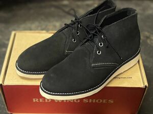  unused REDWING 3147 8.5D chukka boots black suede rough out Vintage race up Irish setter Red Wing 