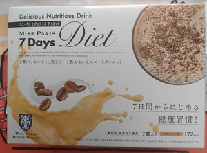 ミス・パリ 7days ダイエット カフェオレ味 7袋 追加でピーチ1袋オマケ