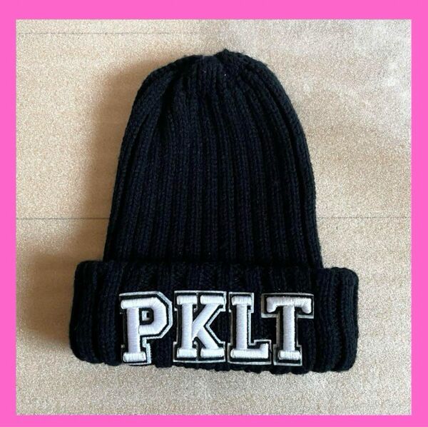 ピンクラテ PINK-latte PKLT ニット帽 黒 サイズ00