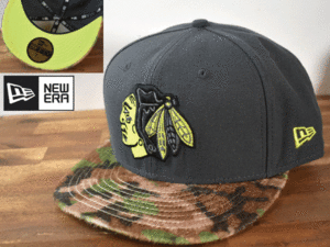 ★未使用品★NEW ERA ニューエラ × CHICAGO BLACK HAWKS ブラックホークス NHL 59 FIFTY【7-5/8 - 60.6cm】 キャップ 帽子 H688