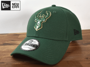 ★未使用品★NEW ERA ニューエラ × MILWAUKEE BUCKS バックス NBA 9 FORTY【フリーサイズ】 キャップ 帽子 W154