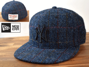 ★未使用品★NEW ERA ニューエラ × NEW YORK YANKEES × HARRIS TWEEN ハリスツイード 59 FIFTY【7-1/4 - 57.7cm】 キャップ 帽子 H884