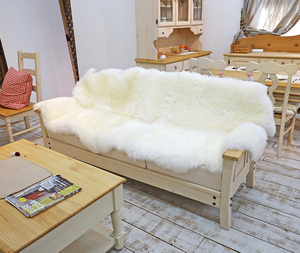  new goods stock limit BOWRONbo- long GOLD STAR mouton rug 5 pcs white approximately 245x112cm length wool sheepskin 