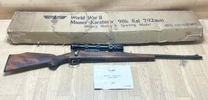 TOKYO CMC World War Mauser Karabiner 98k Kal 7.92mm トイガン モデルガン 取説 箱 スコープ 付き 希少 お宝 ①