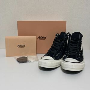 【未使用品】コンバース CONVERSE CHUCK TAYLOR 1CL783 27.0cm チャックテイラー ブラック ハイカット スニーカー 紐2色付き 黒 スウェード