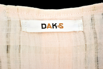 Y-6932★送料無料★DAKS ダックス★正規品 レディース 女性 春夏 涼しい麻 ピンク色 チェック 長袖 リネン ジャケット 11号-L_画像7