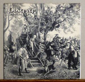 米LP●SUNBLIND LION／Observer　ジャケが印象的な米5人組 如何にもアメリカというサウンドとプログレ要素が半々 Bラストに涙