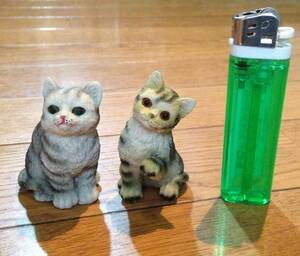 ネコ ねこ 猫 キャット CAT フィギュア 人形 2体セット インテリア 置物 可愛い かわいい キュート 激レア ビンテージ 定形外は送料無料
