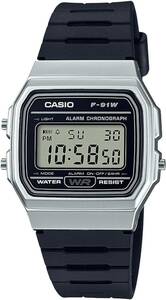 CASIO 腕時計 カシオ F-91WM-3A チープカシオ 新品Standard classic 黒 ブラック ウォッチ watch ミニマルデザイン ミニマリスト シルバー