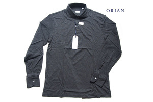 送料無料★新品｜未使用｜オリアン｜ORIAN｜コットン×カシミア長袖ポロシャツ｜グレイ｜M