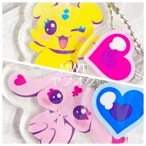 13310858 2点 メップル ミップル キーホルダー ふたりはプリキュア サンキューマート ファッション ブラック ホワイト アニメ MWT