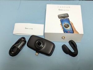 【中古】KANDAO Qoocam Fun　スマートフォンのUSB-Cコネクタに接続して使用する360度VRカメラ
